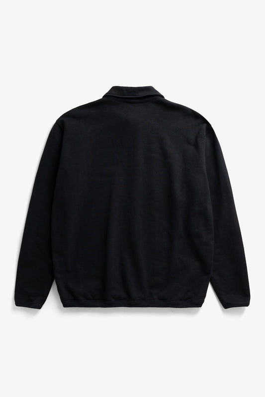 Norse Projects Hjartdal Brushed Diagonal Cotton Fleece Polo Black