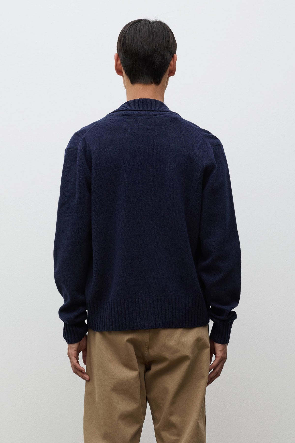 Norse Projects Anholt Lambswool Cardigan Dark Navy
