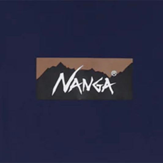 Nanga Eco Hybrid Box Logo Loose Fit Tee D.Navy