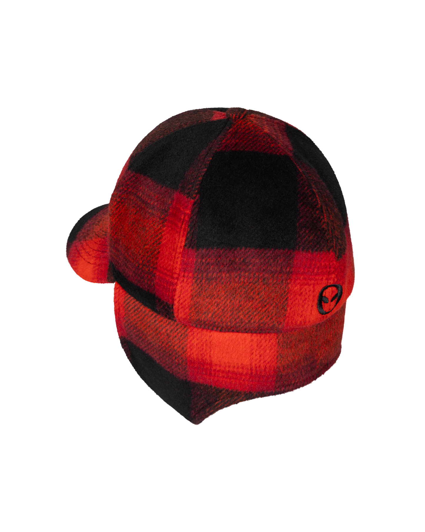 No Problemo Plaid Flap Cap Red