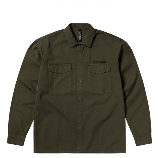 No Problemo Mini Problemo Ripstop LS Work Shirt Olive