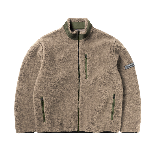 No Problemo Forest Heavy Fleece Jacket Ecru