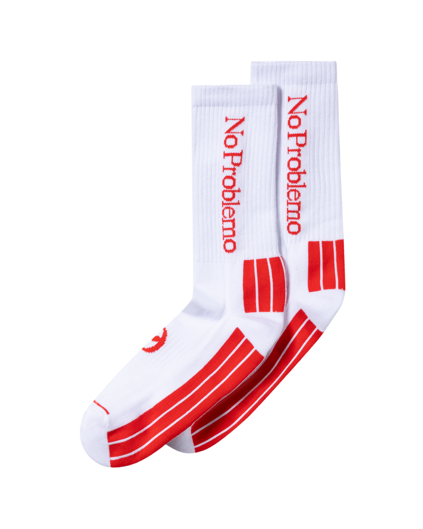 No Problemo Sock White / Red