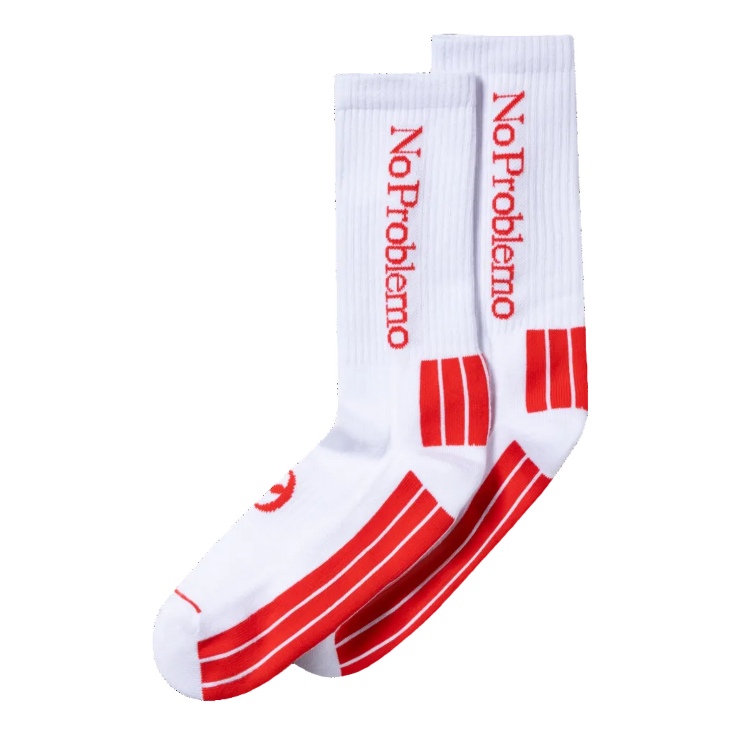 No Problemo Sock White / Red