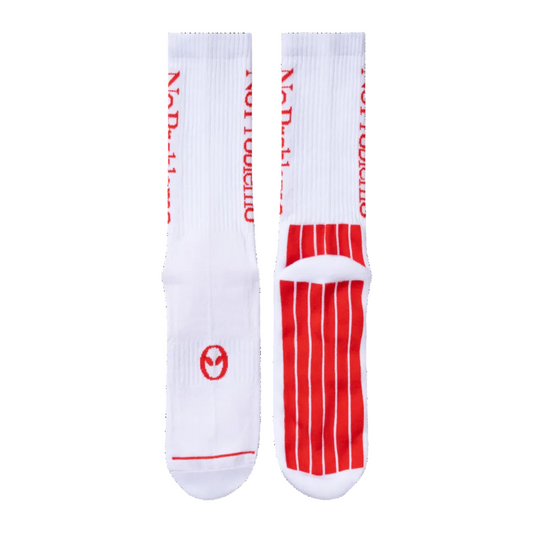 No Problemo Sock White / Red