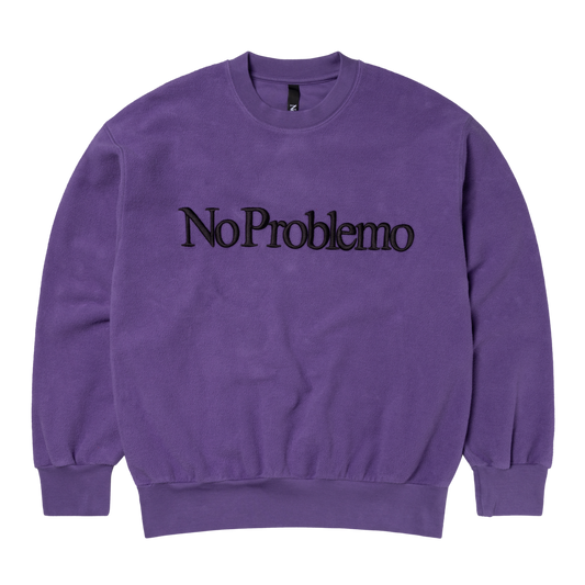 No Problemo Reverse Fleece Sweat Lilac