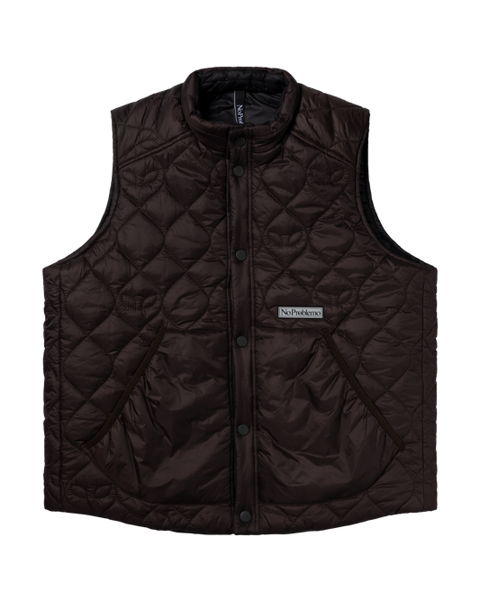No Problemo Alien-O Reversible Liner Vest Brown