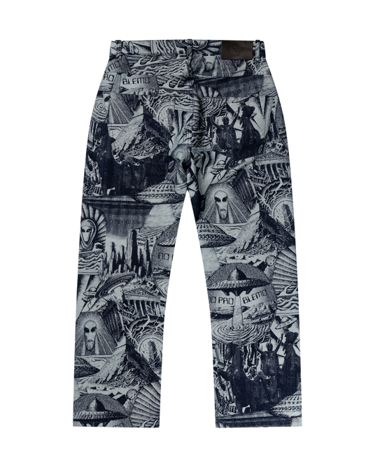 No Problemo Apocalypse Jacquard Bagi Jean Blue