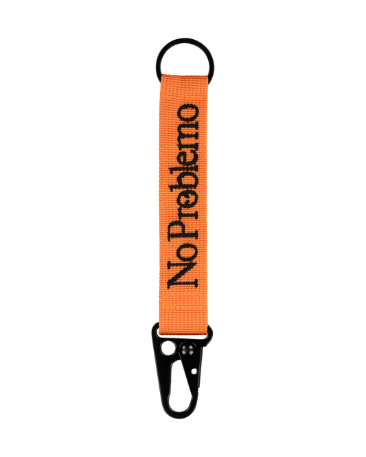 No Problemo Mini Problemo Carabiner Keychain Orange
