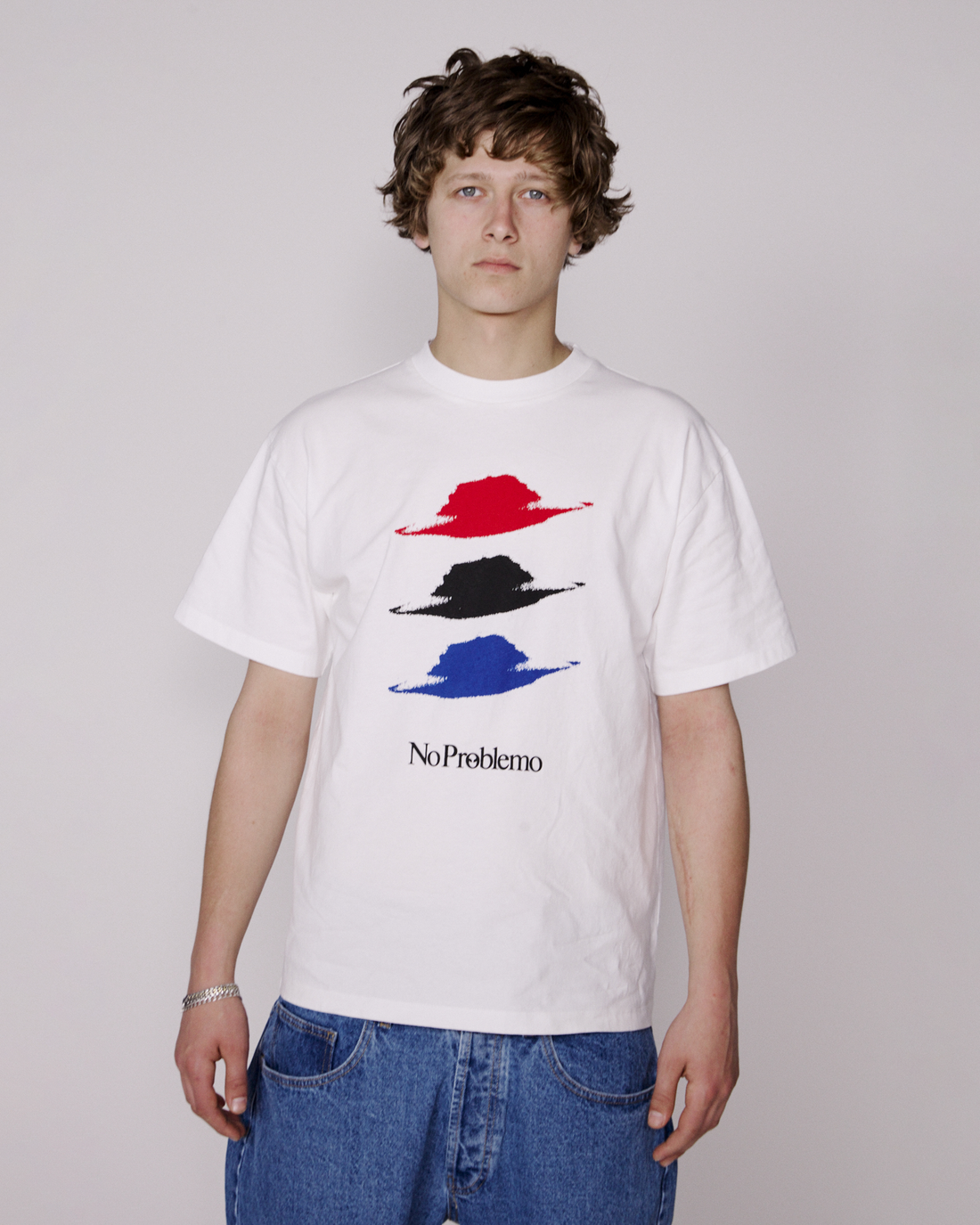 No Problemo Wiley Ufo SS Tee White