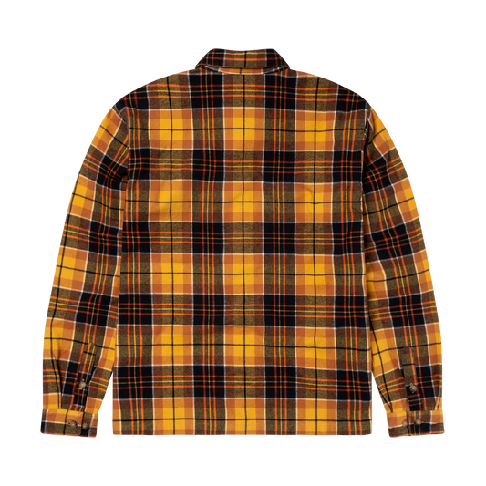 No Problemo Heavy Plaid Shirt Orange