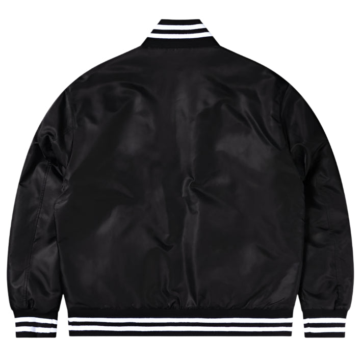 No Problemo NYP Nylon Varsity Jacket Black
