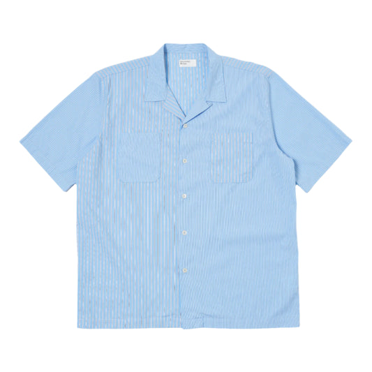 Universal Works Sal Road Shirt Vila Stripes Blue