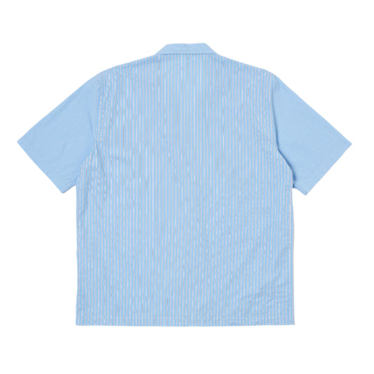 Universal Works Sal Road Shirt Vila Stripes Blue