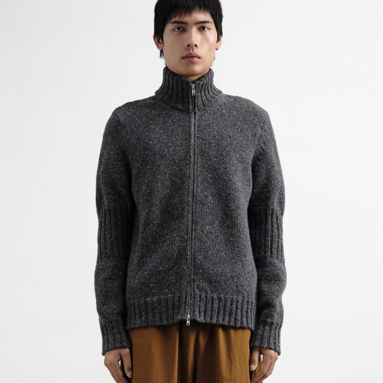 YMC Mens Nova Zip Cardigan Charcoal