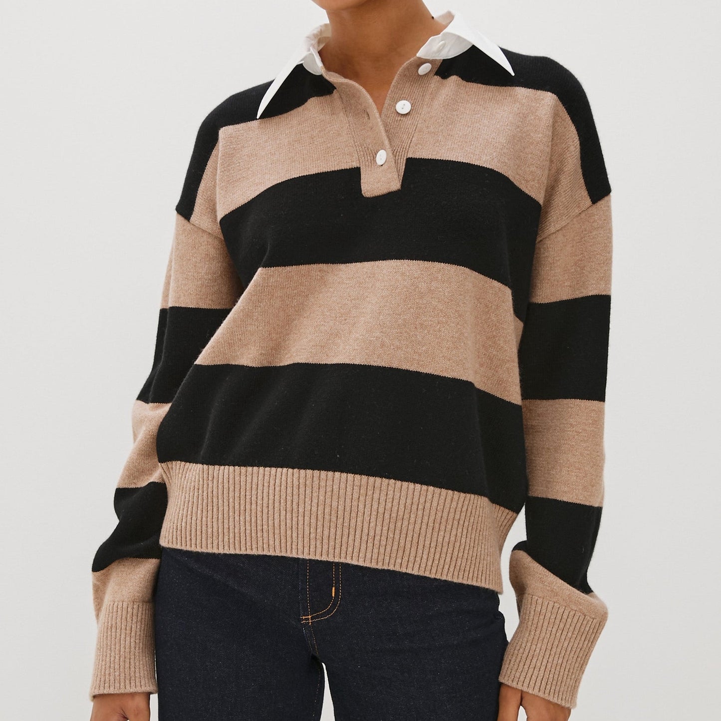 Rails Paxton Polo Oatmeal / Black