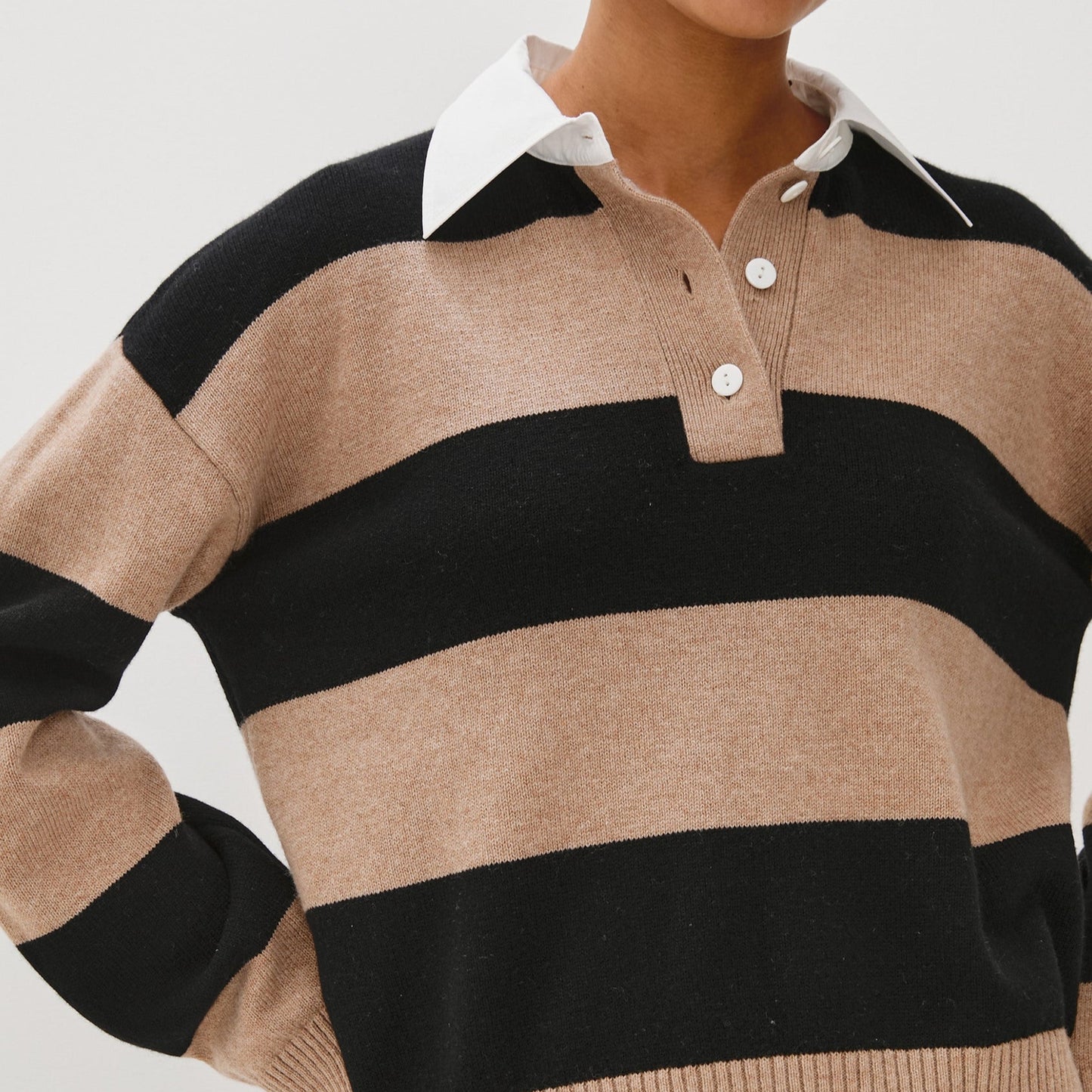 Rails Paxton Polo Oatmeal / Black
