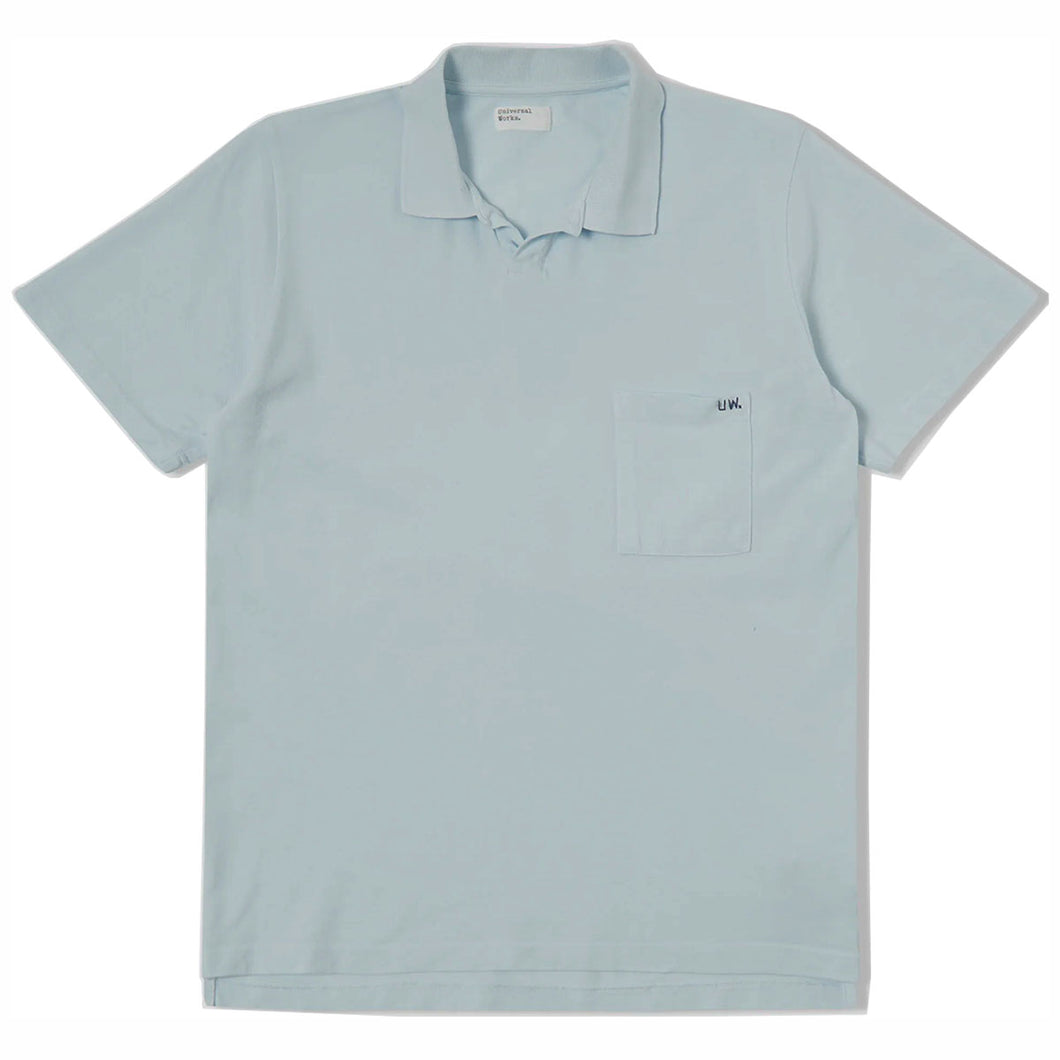 Universal Works Vacation Polo Piquet Sky