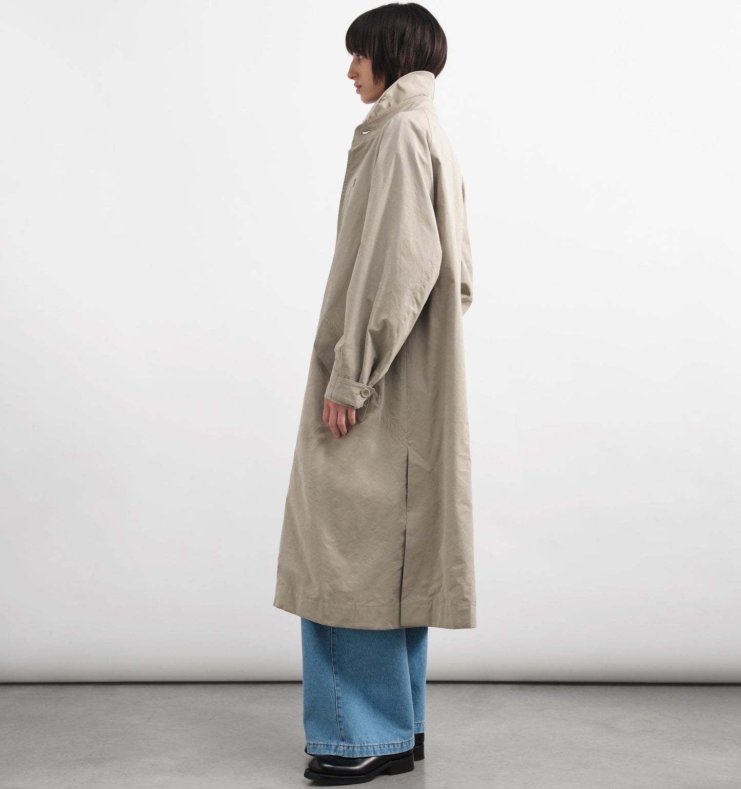 YMC Mens Tyrell Trench Coat Stone
