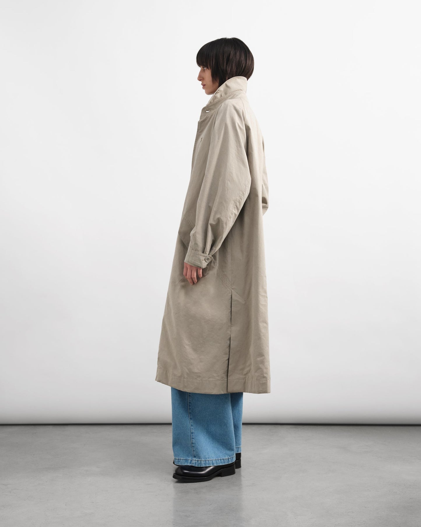 YMC Tyrell Trench Coat Stone