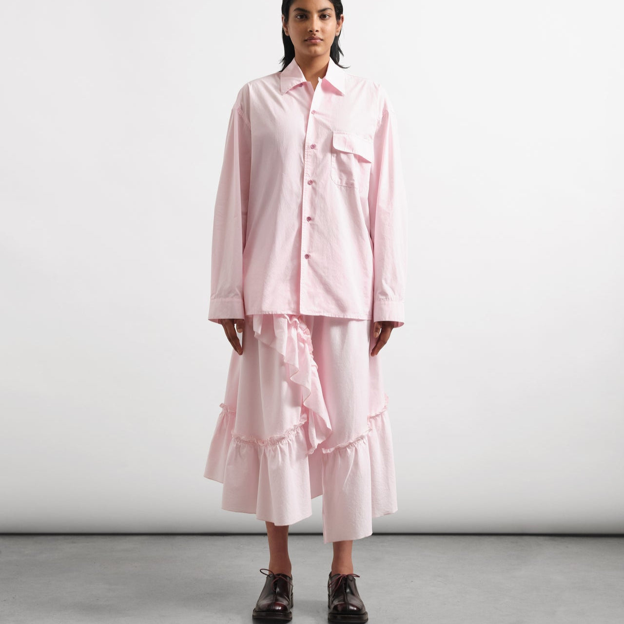 YMC Draped Skirt Pink