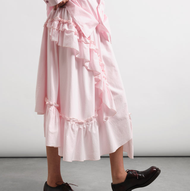 YMC Draped Skirt Pink