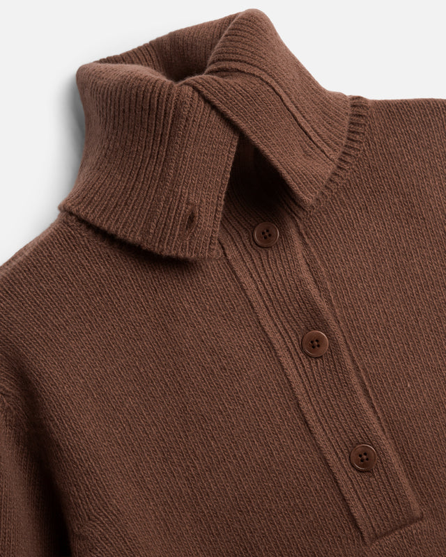 YMC Runaway Neck Jumper Brown