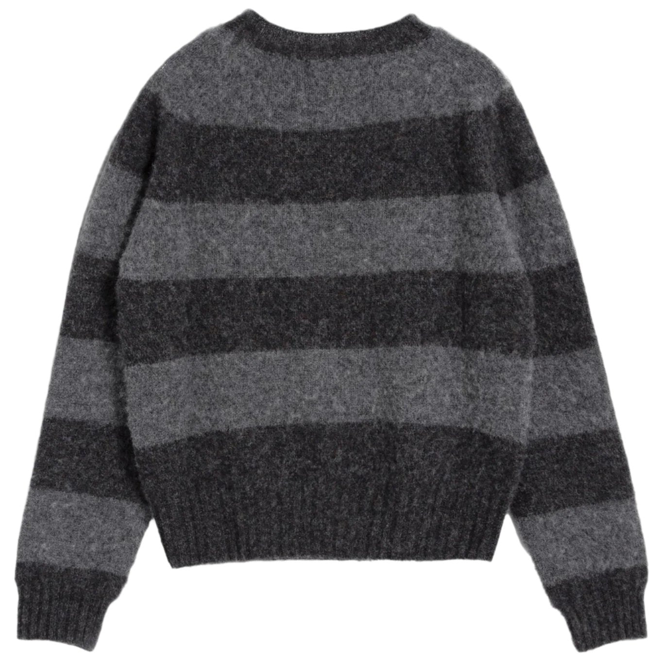 YMC Jets Stripe Crew Knit Grey Stripe