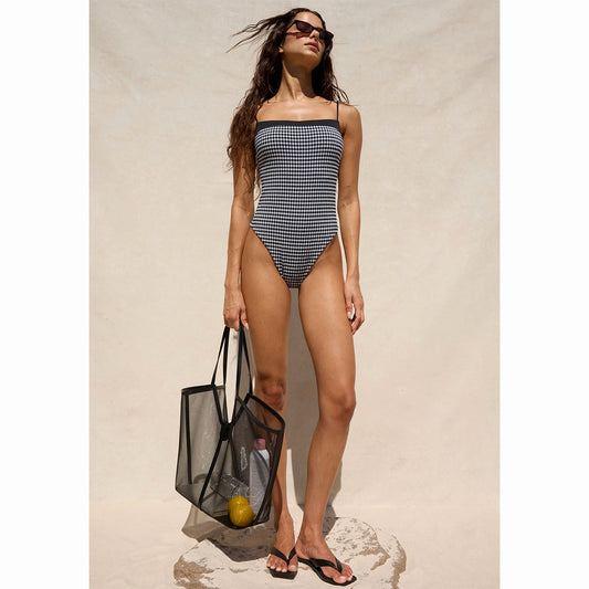 Rails Marbella One Piece Black White Gingham