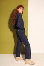 Load image into Gallery viewer, L.F.Markey Danny Longsleeve Stretch Drill Boilersuit Navy
