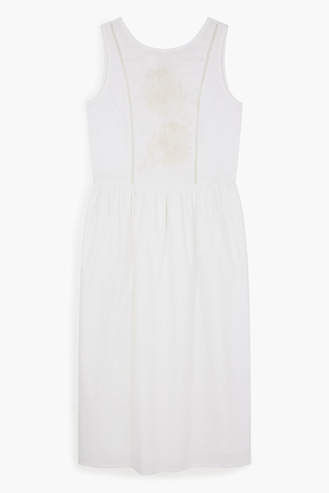 Leon & Harper River TC129 Brd + White Sleeveless Dress