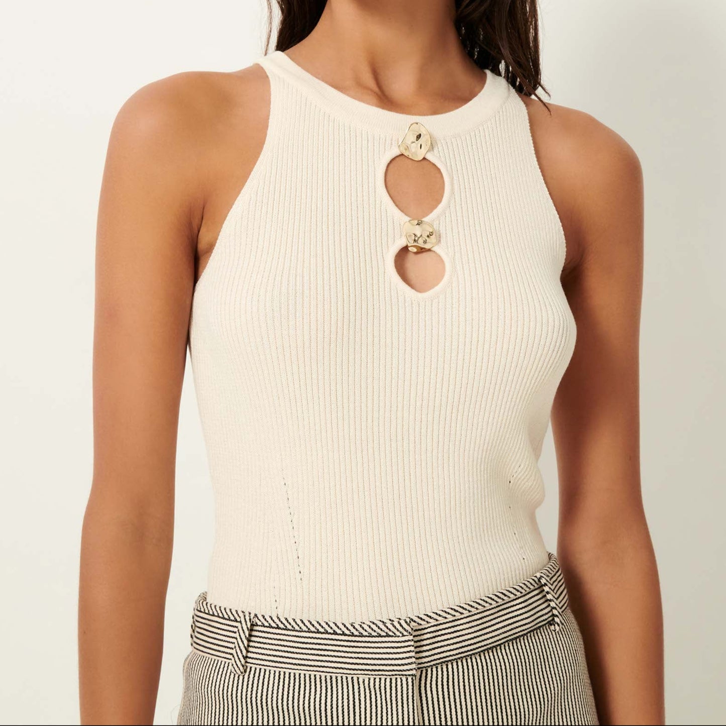 Sessun Lona Ribbed Tank Top Fleur de Sel