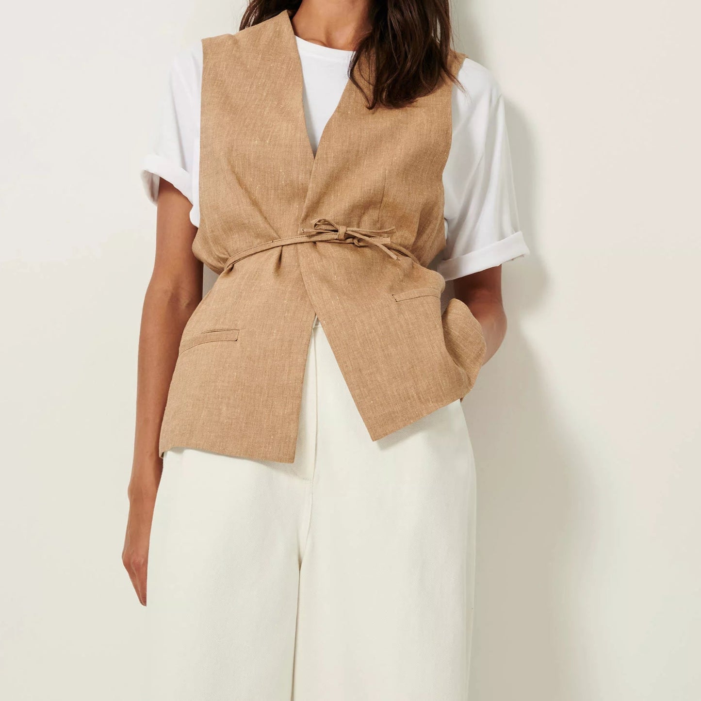 Sessun Marcello Sleeveless Jacket Alpaga