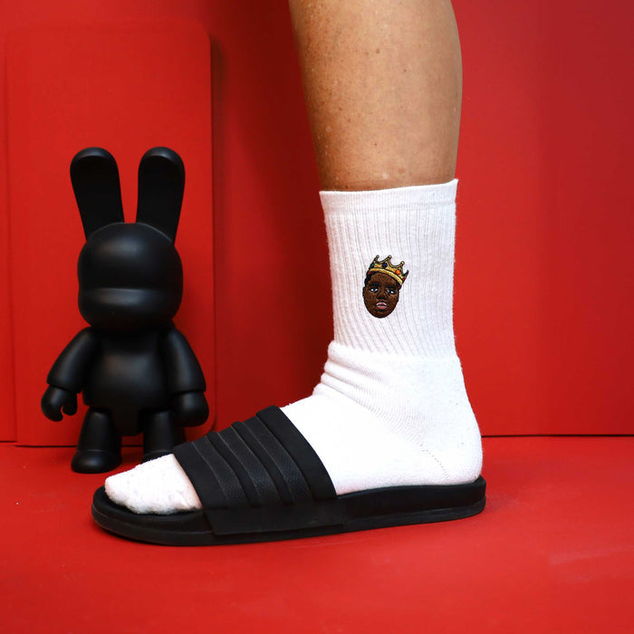 Supa Dupa Biggie Socks White