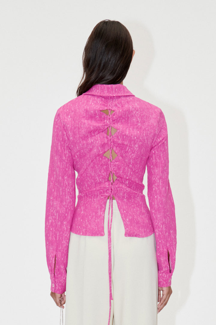 Stine Goya SGLilla Pleated Shirt Fuchsia