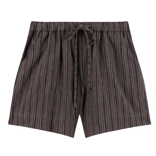 Leon & Harper Quasar Stripe Shorts Carbone