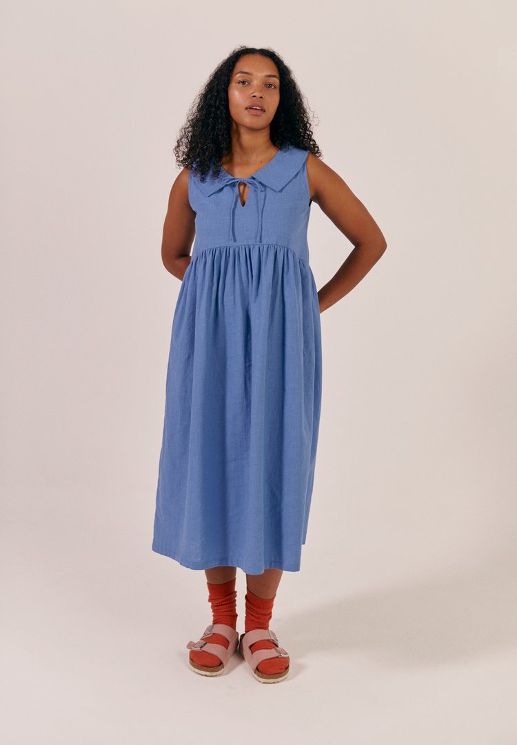 Sideline Nancy Dress Flat Blue
