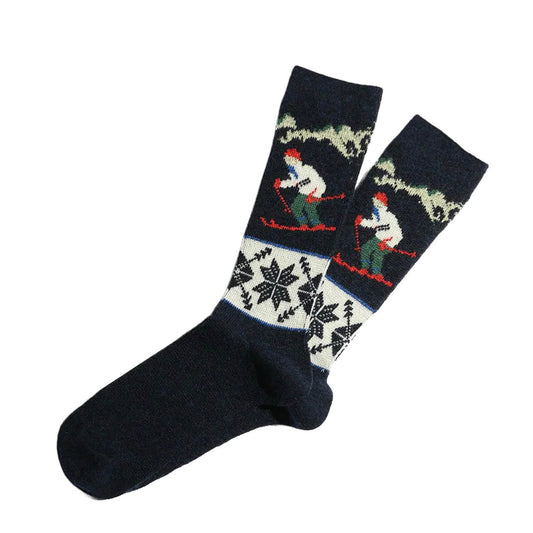 Anonymous Ism Wool Ski Socks Navy