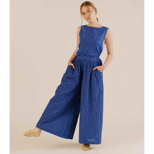 Sideline Anna Trousers Cobalt Stripe