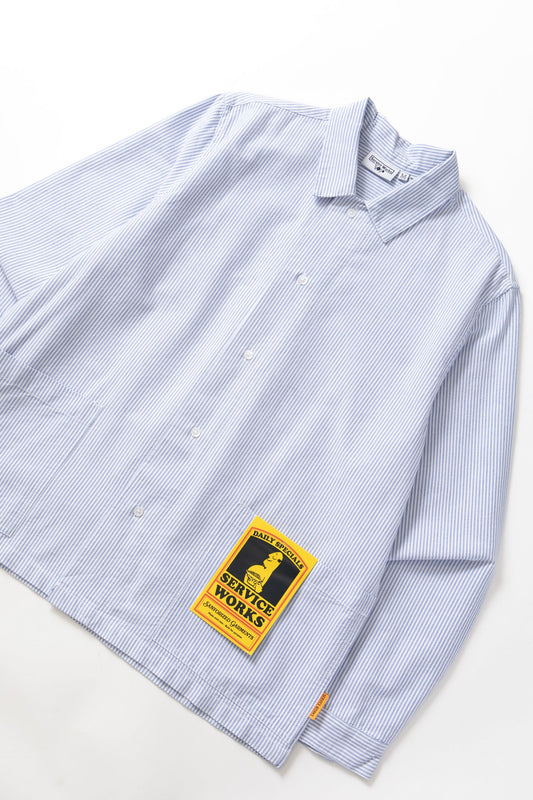 Service Works Waiter Shirt Oxford Blue Stripe