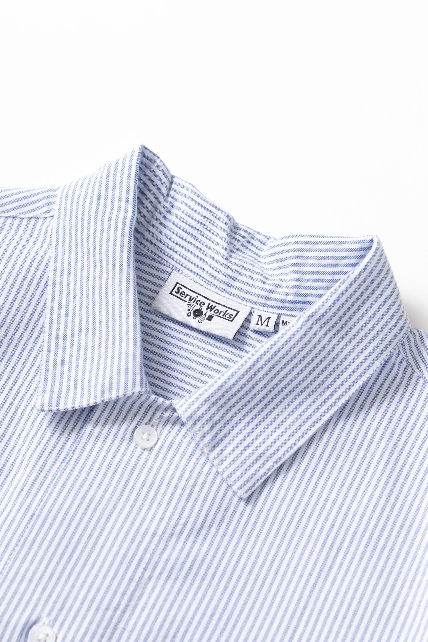 Service Works Waiter Shirt Oxford Blue Stripe