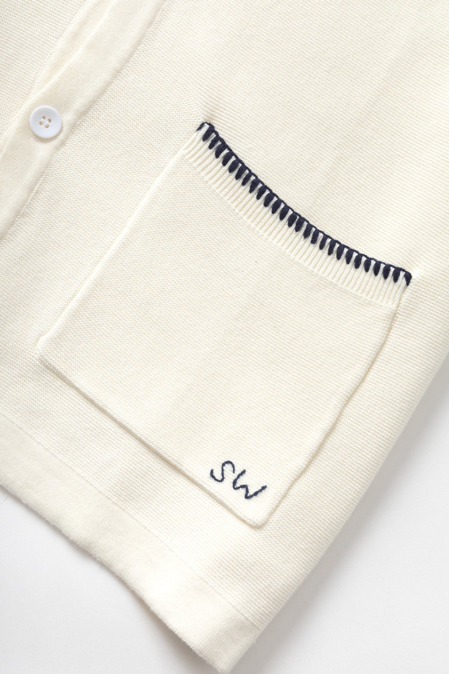 Service Works Blanket Stitch Knit Off White