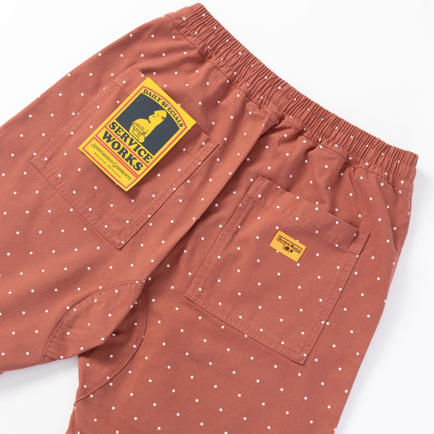 Service Works Polka Dot Chef Shorts Clay