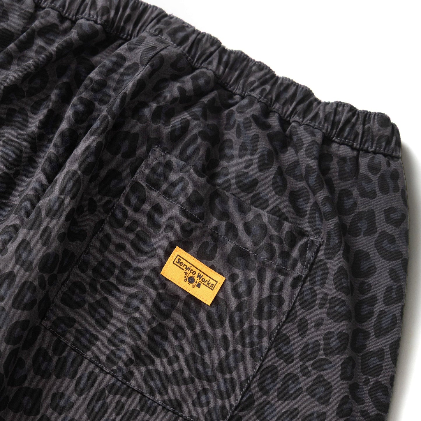 Service Works Patterned Easy Chef Pants Black Leopard