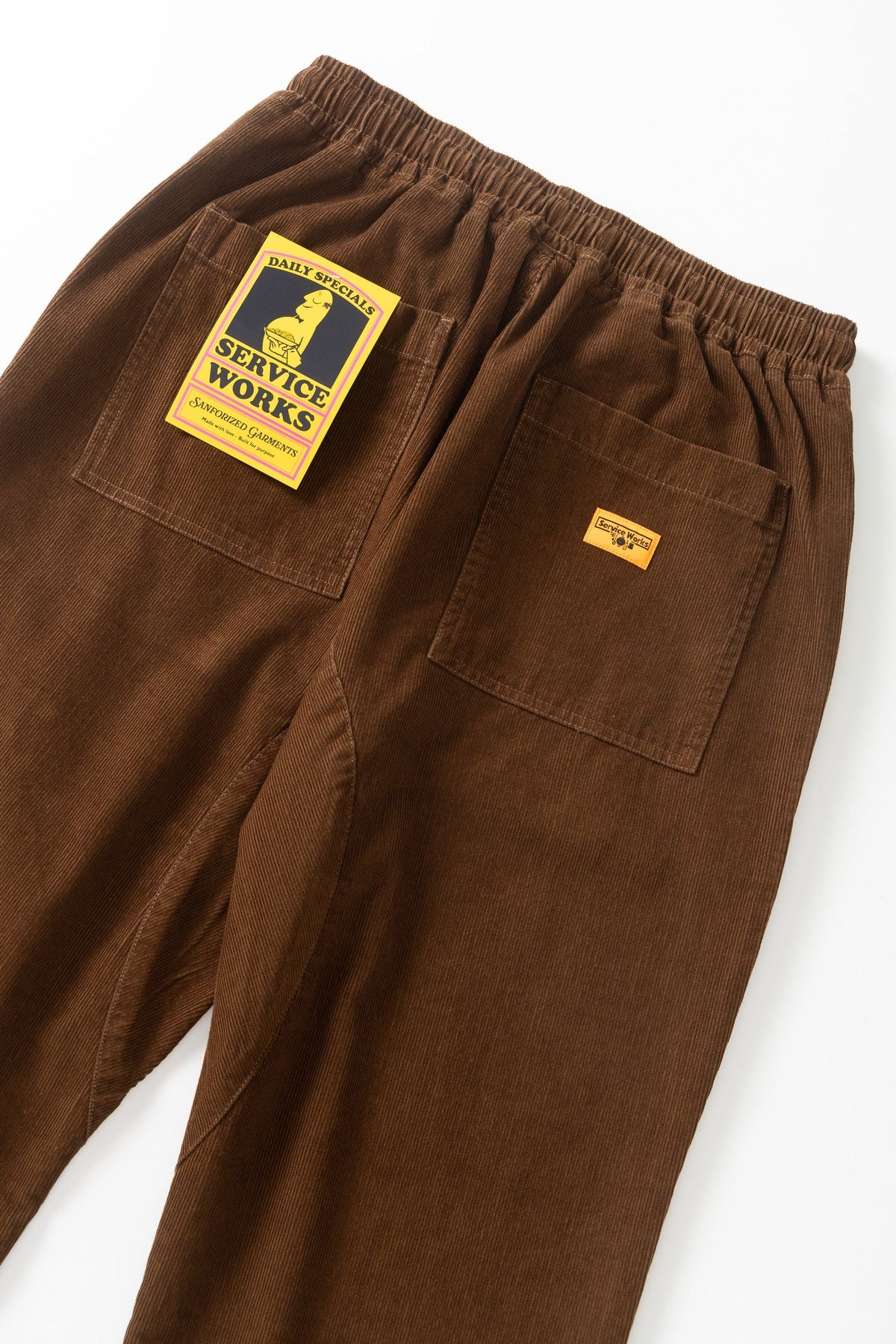 Service Works Fine Cord Chef Pants Bark