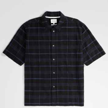 Norse Projects Ivan Relaxed Textured Shirt Navy