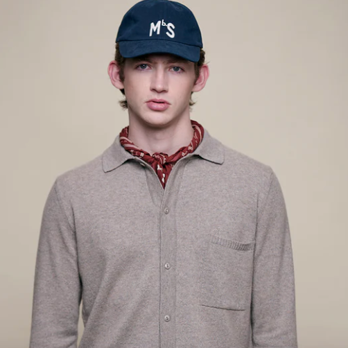 Merz b. Schwanen Merino Wool-Cashmere-Silk LS Shirt Faded Grain