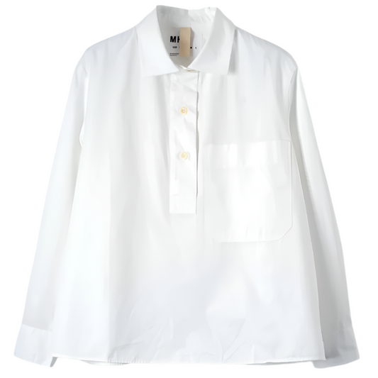 MHL W' Big Pocket Swing Compact Cotton Poplin White