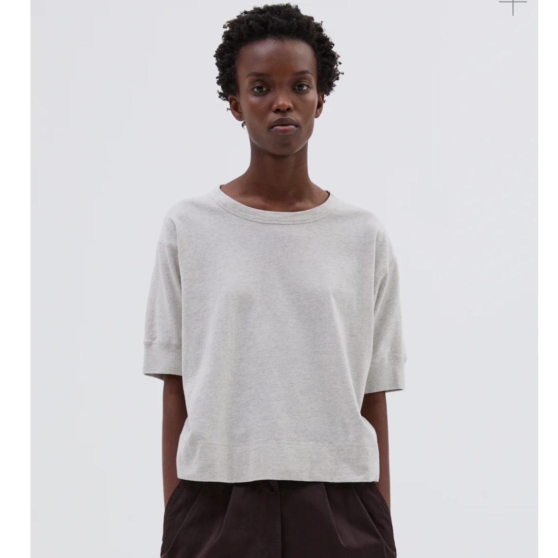 MHL W' Gym T-Shirt Dry Cotton Melange Jersey Off White