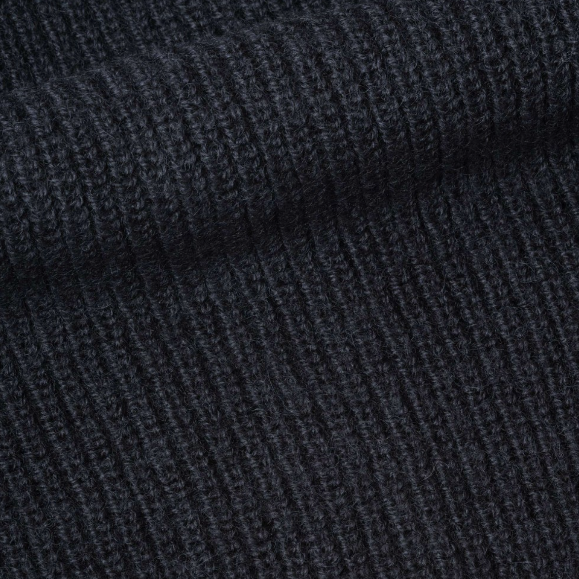 MHL Collared Cardigan Virgin Wool Ink